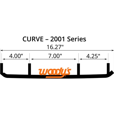 WOODYS Lisse au carbure Extender Trail III Curve XM