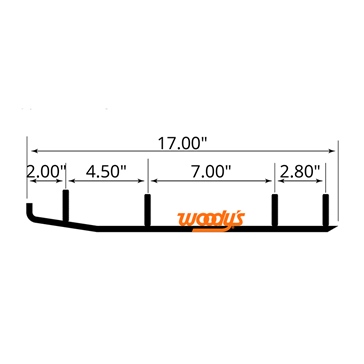WOODYS Lisse au carbure Mountain Maverick ProClimb-7, ProCross-6, G2 ProClimb-7, ProLite-10/8, ProTour-6, Trail 6, Trail 5, Stryke, Crossover 6.5", SR Viper Single Keel, SR Viper Mountain - Arctic cat, Yamaha