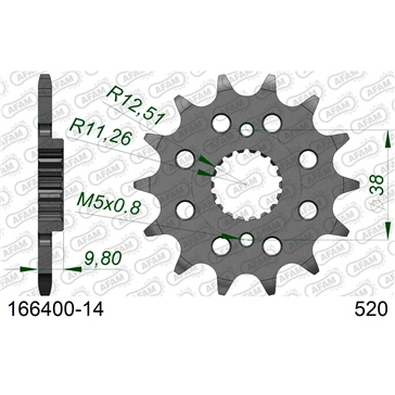 AFAM Front Sprocket - Standard 520 - Front