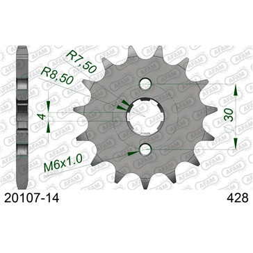 AFAM Front Sprocket - Standard 428 - Front