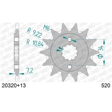 AFAM Front Sprocket - Self-Cleaning 520 - Front