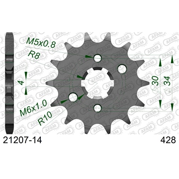 AFAM Front Sprocket - Standard 428 - Front