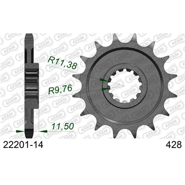 AFAM Front Sprocket - Standard 428 - Front
