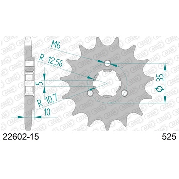 AFAM Front Sprocket - Standard 525 - Front