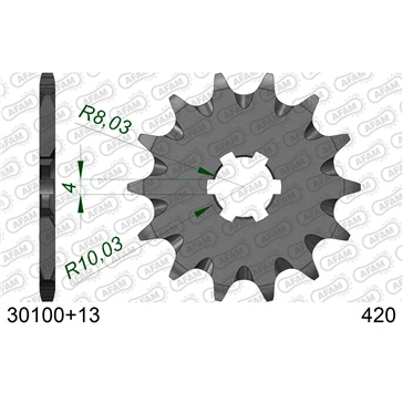 AFAM Front Sprocket - Self-Cleaning 420 - Front