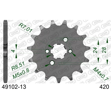 AFAM Front Sprocket - Standard 420 - Front
