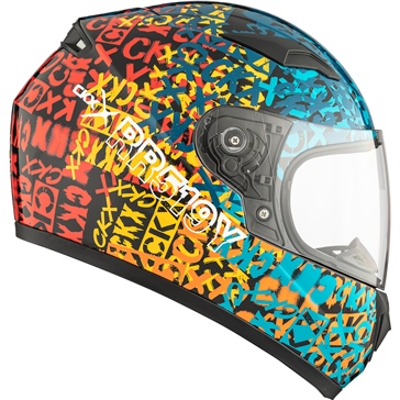 CKX RR519Y Child Full-Face Helmet, Summer Scrawl - Summer