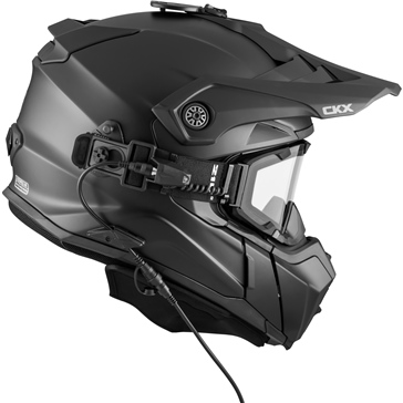 CKX Titan Original Electric Combo Helmet – Trail and Backcountry Solid - 210° Goggle Included