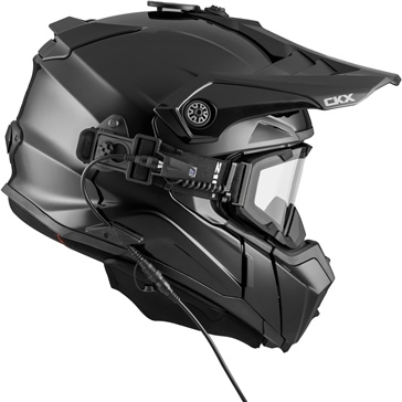 CKX Titan Original Electric Combo Helmet – Trail and Backcountry Solid - 210° Goggle Included
