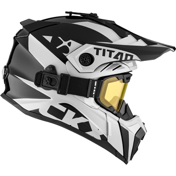 Ckx Titan Mat Black Electric Combo Modular Snow Helmet Dirtnroad Com