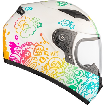 CKX RR519Y Child Full-Face Helmet, Summer Doodle - Summer