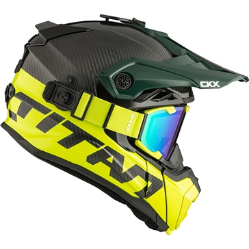 CKX Titan Original Carbon Helmet - Trail and Backcountry Stalwart - Included 210° Goggles