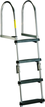 Garelick Transom Pontoon Ladder Foldable - 2 to 4