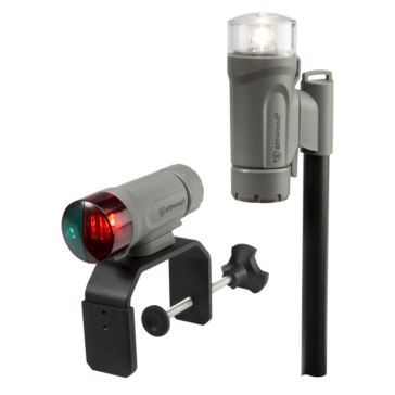 Attwood Portable Navigation Light Kit Clamp-on, Threaded pole Navigation light - Grey