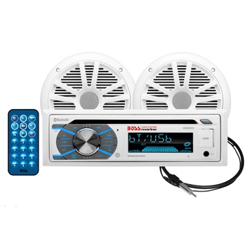Boss Audio Audio Receiver Kit with Speaker - MCK508WB.6 Marine - 2 - 180 W