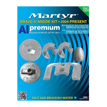 MARTYR Anodes en aluminium de grande qualité Mercury