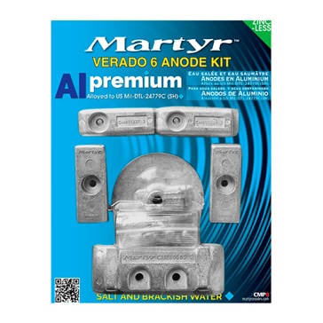 MARTYR Premium Aluminium Anodes Fits Mercury