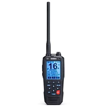 Uniden VHF Radio Floating 2-Way with GPS & DSC Black