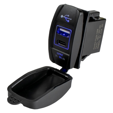 Sea Dog USB & USB-C Rocker Switch Style Power Socket