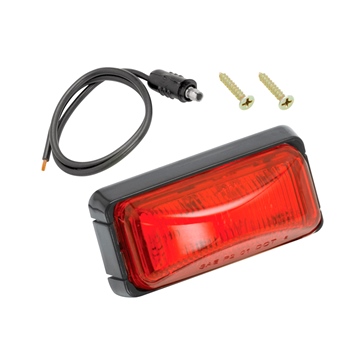 Wesbar Waterproof/Sealed Clearance/Side Marker Lights #37 Series Red, Black