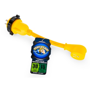 Camco PowerGrip Marine - Cordon adaptateur 12" - 30AM-Locking/15AF