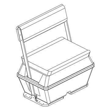 Moeller Deluxe Swing Back Cooler/Livewell/50 Gallons Seat Bench