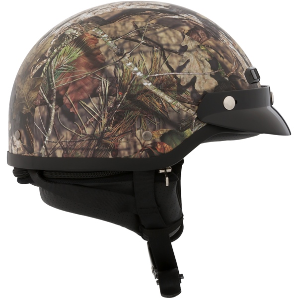 camo motorcycle half helmet Hot Leathers HLD1047 Gloss Black 'Camo Skull Flames' Advanced DOT Skull with Drop Down Tinted Visor a custom Nameplate Motorcycle Helmets Bell Rogue Ghost